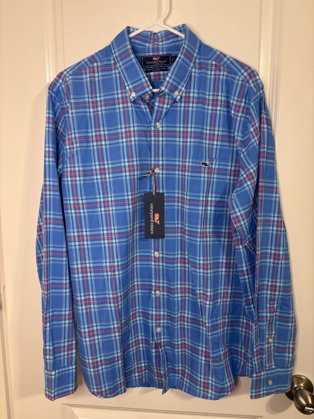 Vineyard Vines Men’s Large Blue Slim Fit Tucker Long Sleeve Shirt Button Up NWT